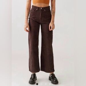 Urban Outfitters BDG High & Wide Corduroy Women’s Pants Cotton Brown Retro (28)